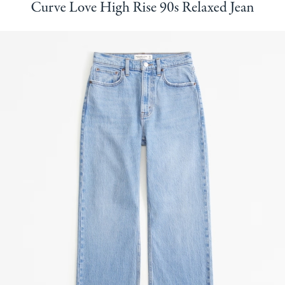 Abercrombie NWT Curve Love High Rise Jeans, Medium Wash